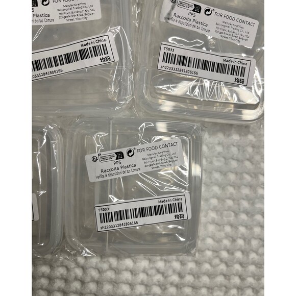 Clear Food Storage Box Plastic Refrigerator Cheese Box 5 PCS Makeup Container Sb - Picture 4 of 8